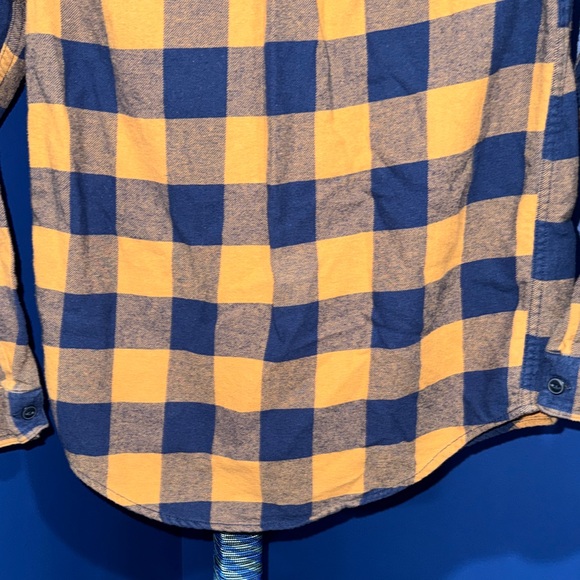 The Children's Place - Navy & Yellow Plaid Button-Down Shirt Size 10/12 - Picture 14 of 16